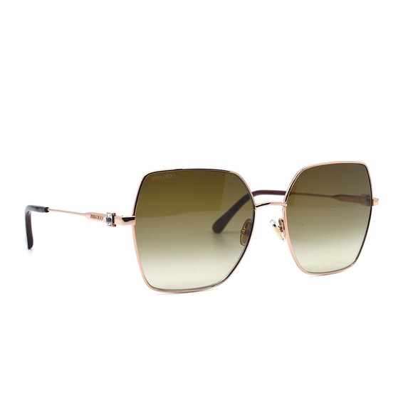 JIMMY CHOO REVES/S DDB GOLD COPPER BROWN GRADIENT WOMEN'S SUNGLASSES - Picture 3 of 10